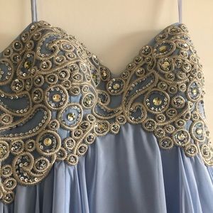 Embellished chiffon short dress